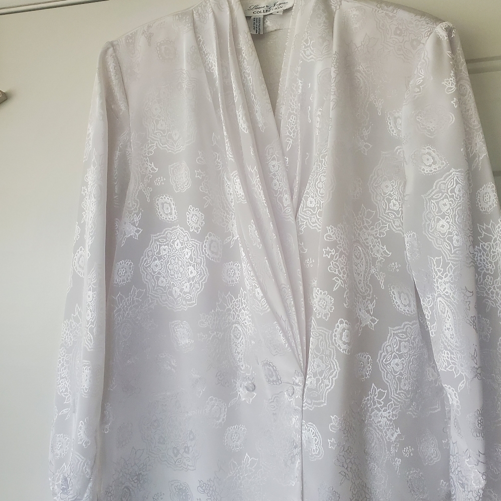 Vtg Laura & Jayne Collection White Blouse Size 6